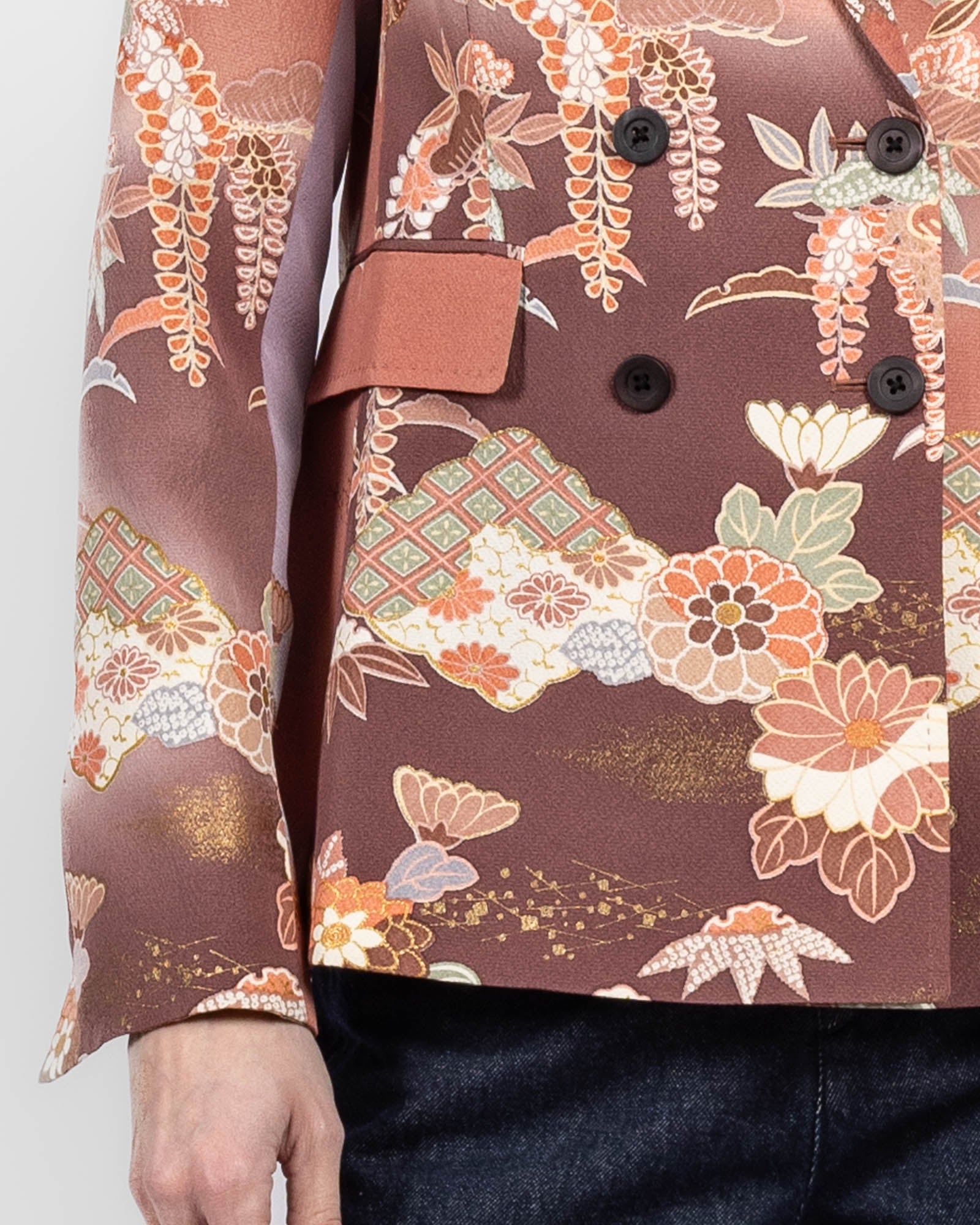 Double-Breasted Kimono Jacket