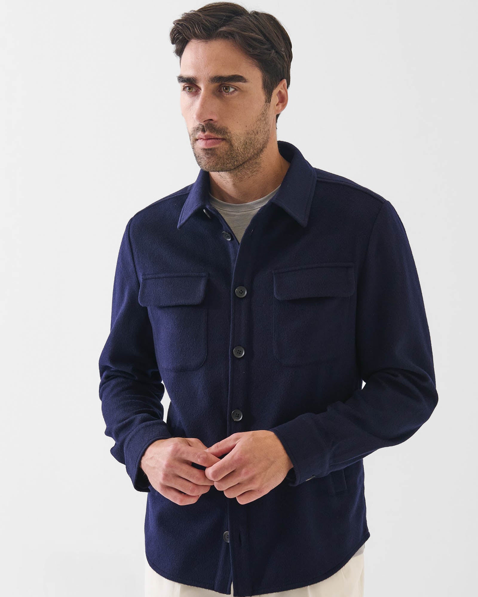 Veste utilitaire en laine