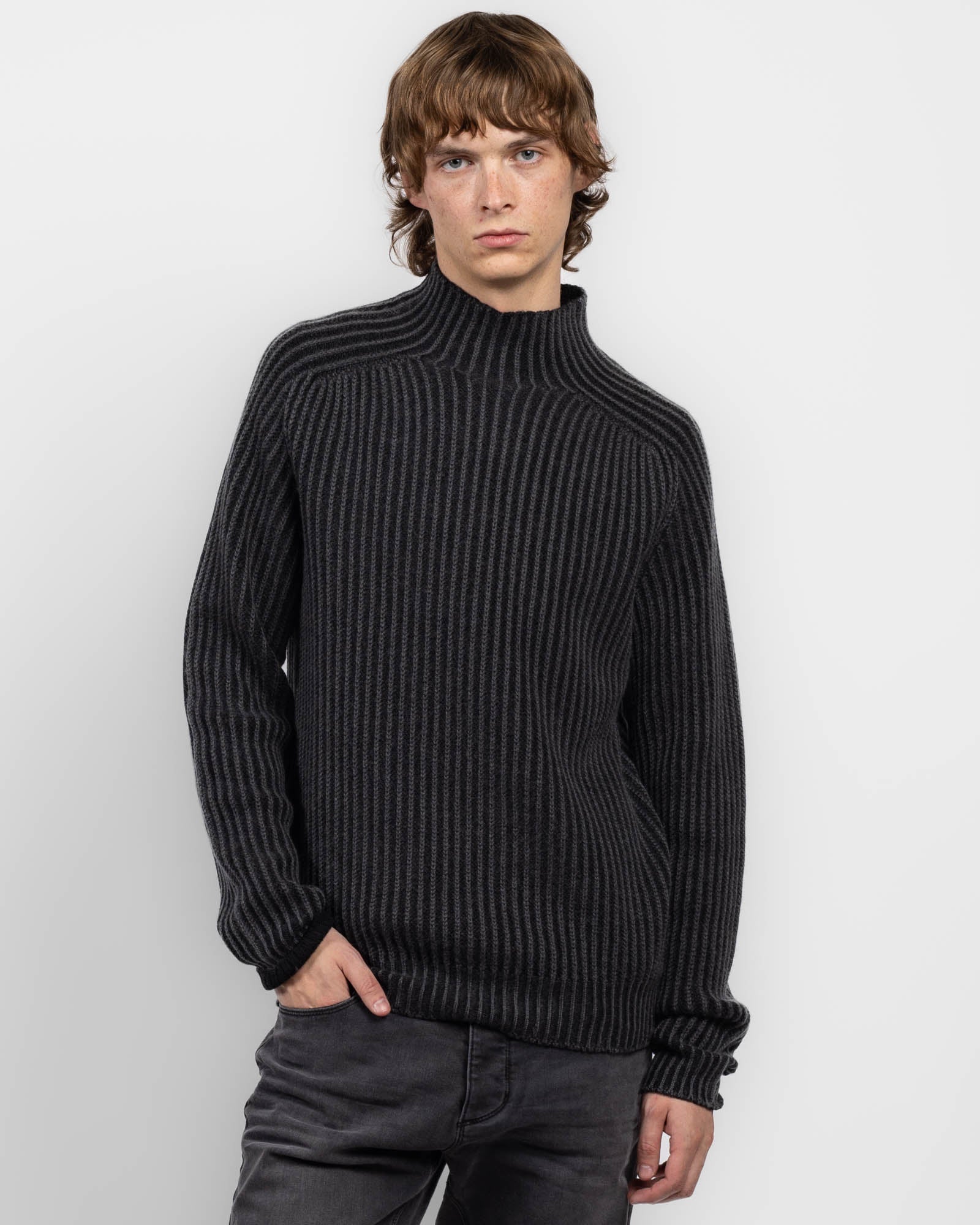 Foggy Mock Neck Sweater