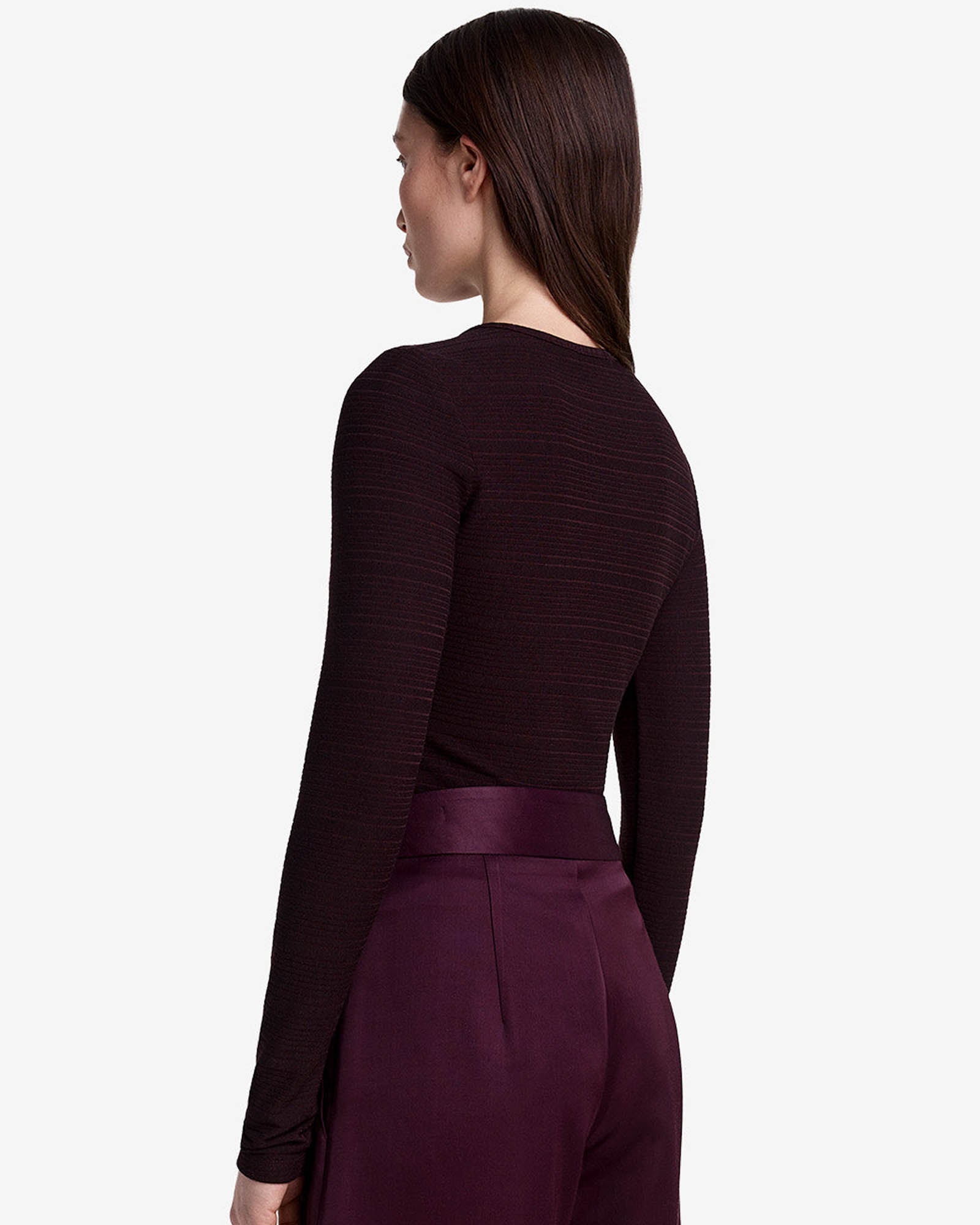 Haut en tricot froncé