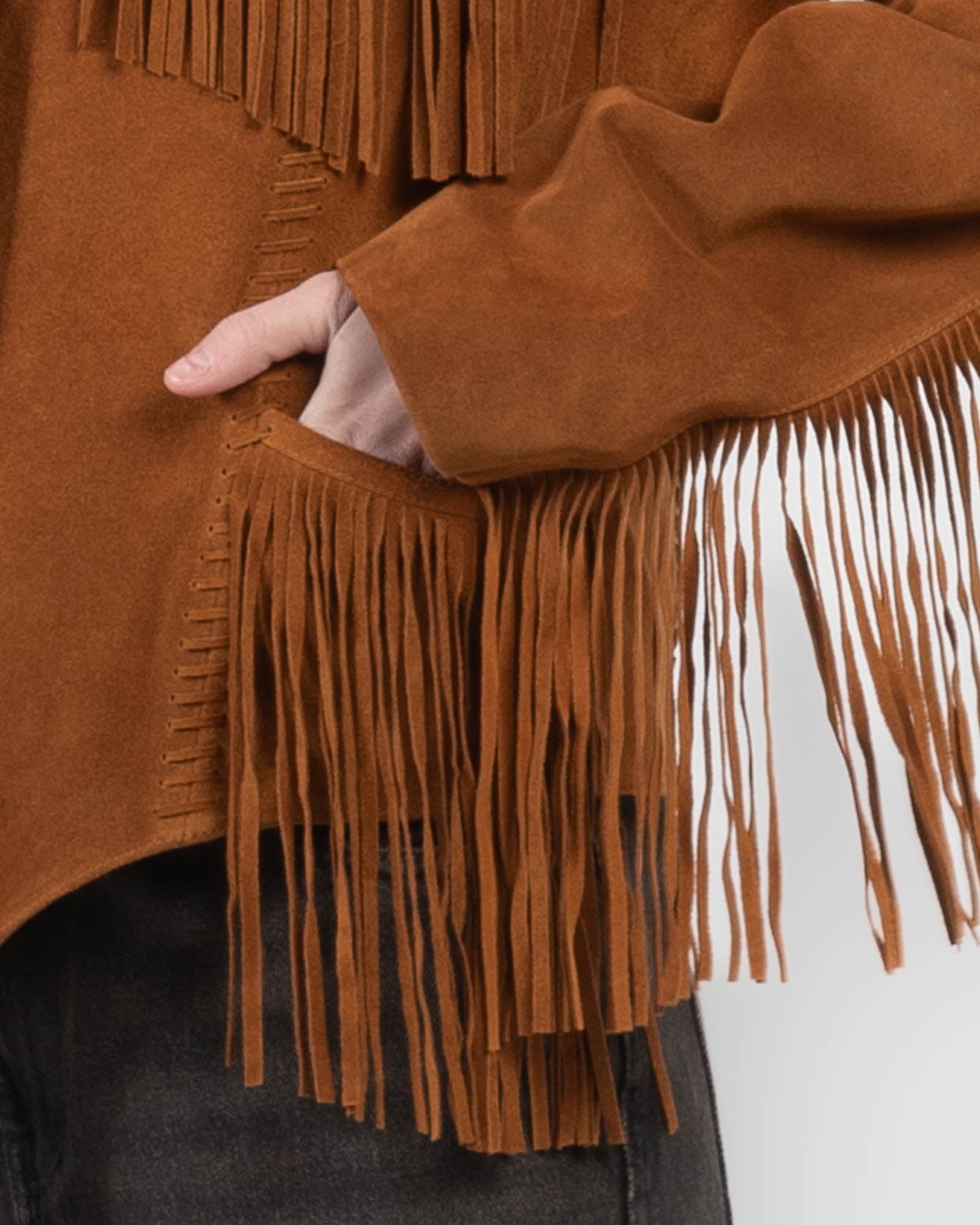 Suede Fringe Jacket