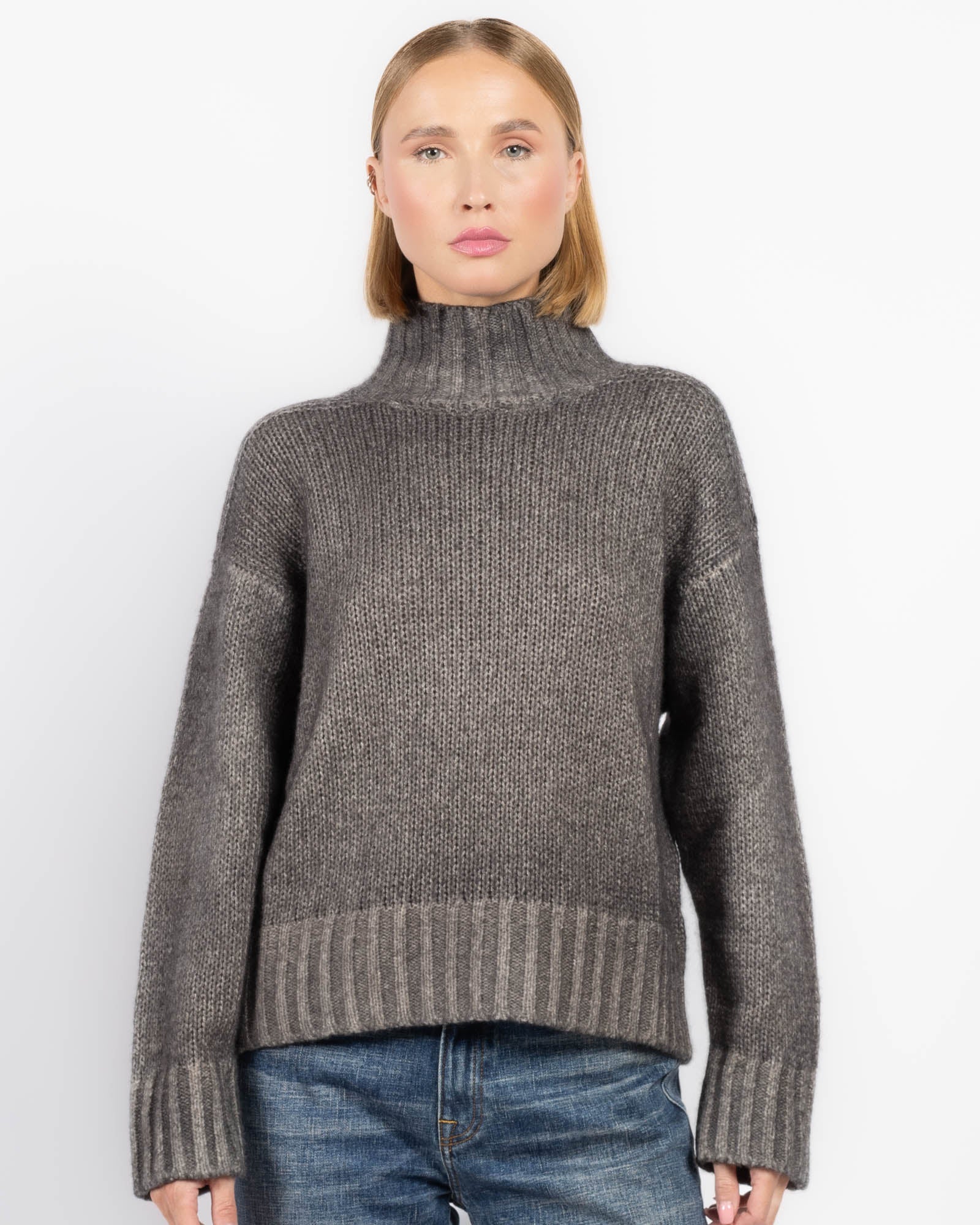 Link Stitch Mock Sweater