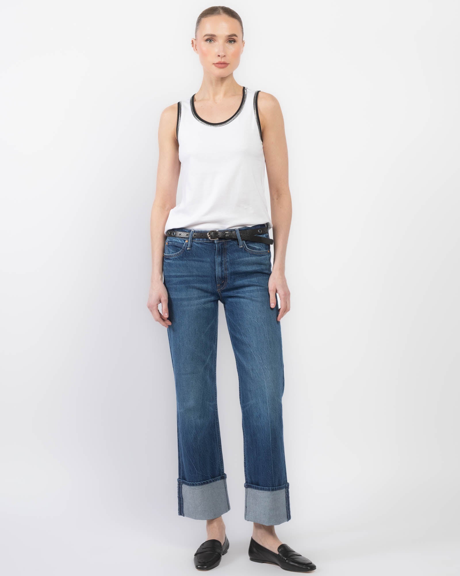 Checkerboard Duster Jeans