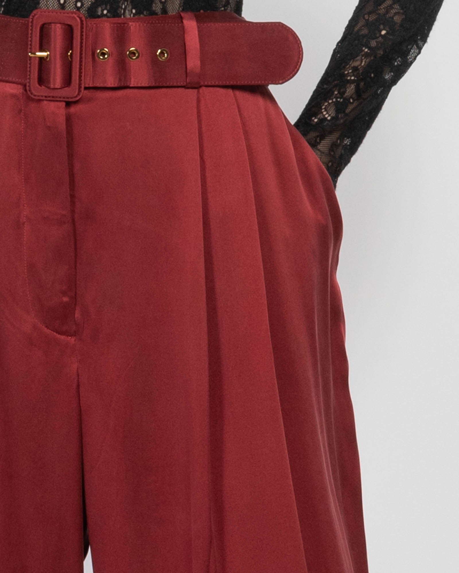 Silk Tuck Trousers