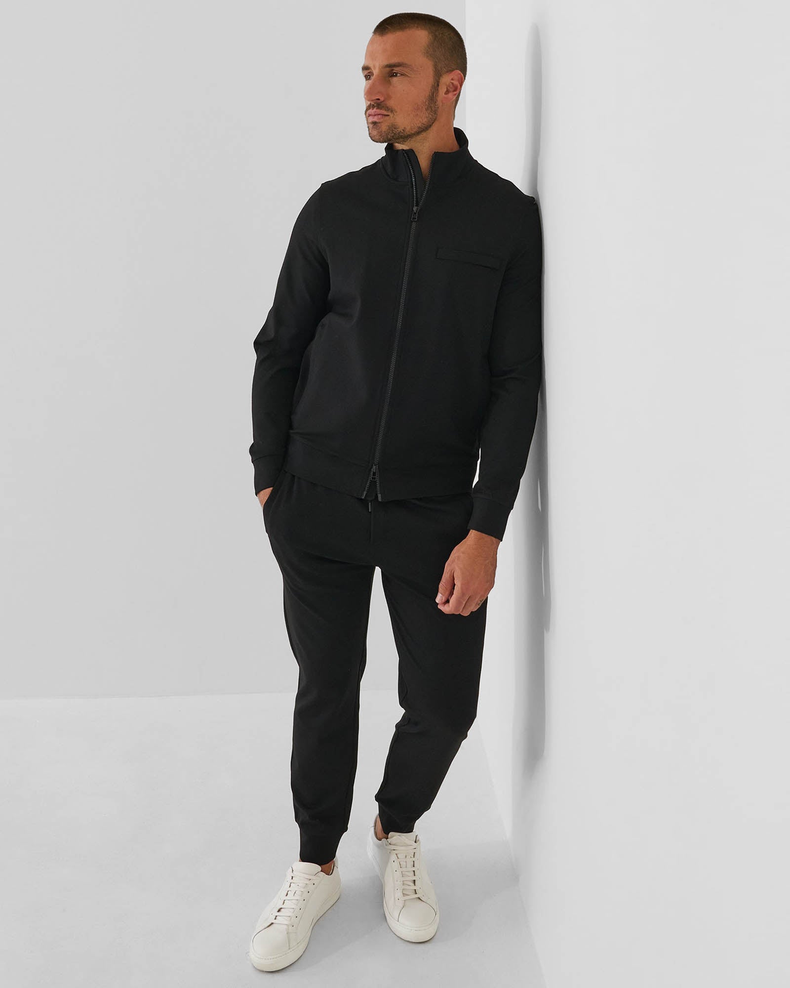 Zip Mock Neck Track Jacket