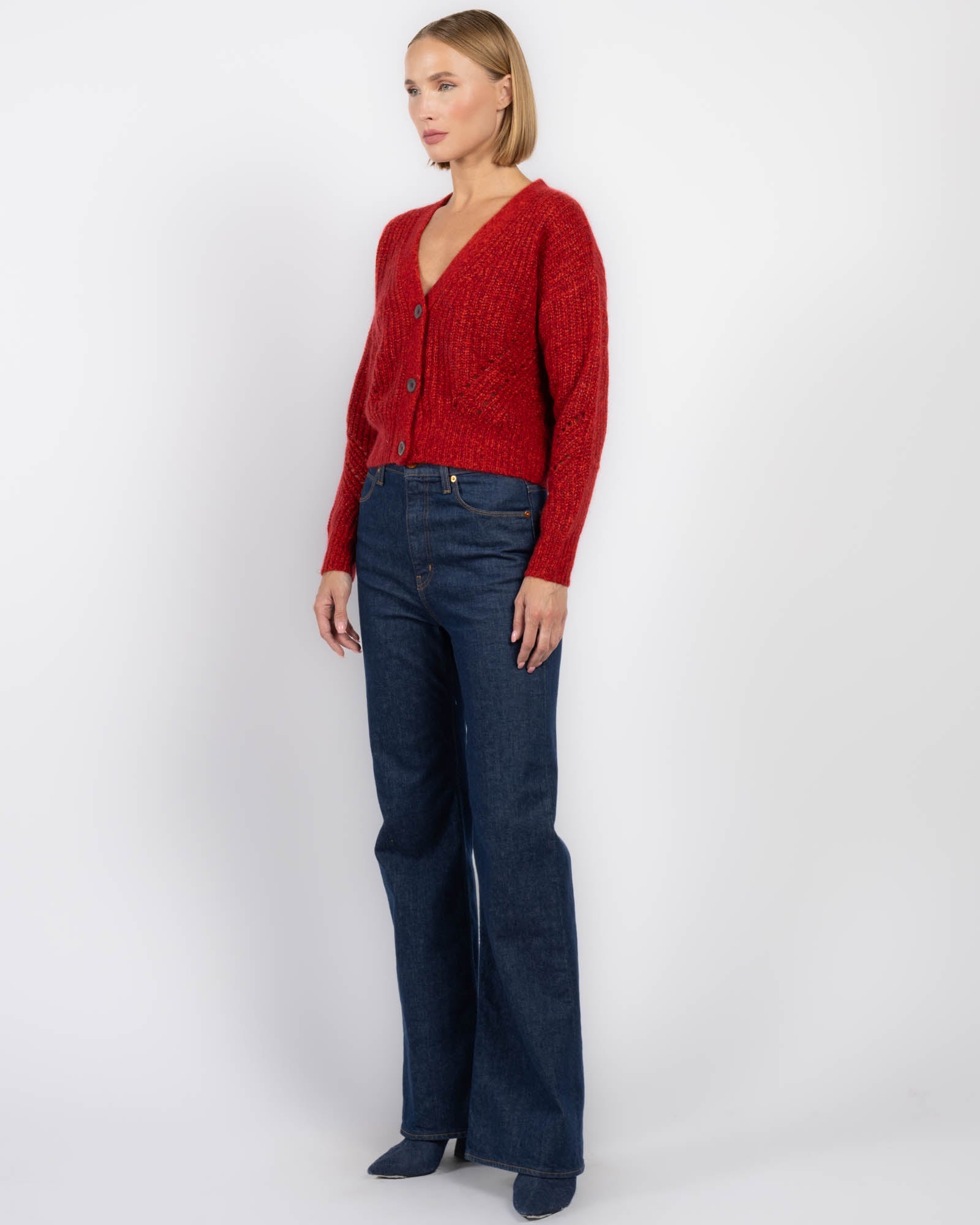 Cardigan à col en V