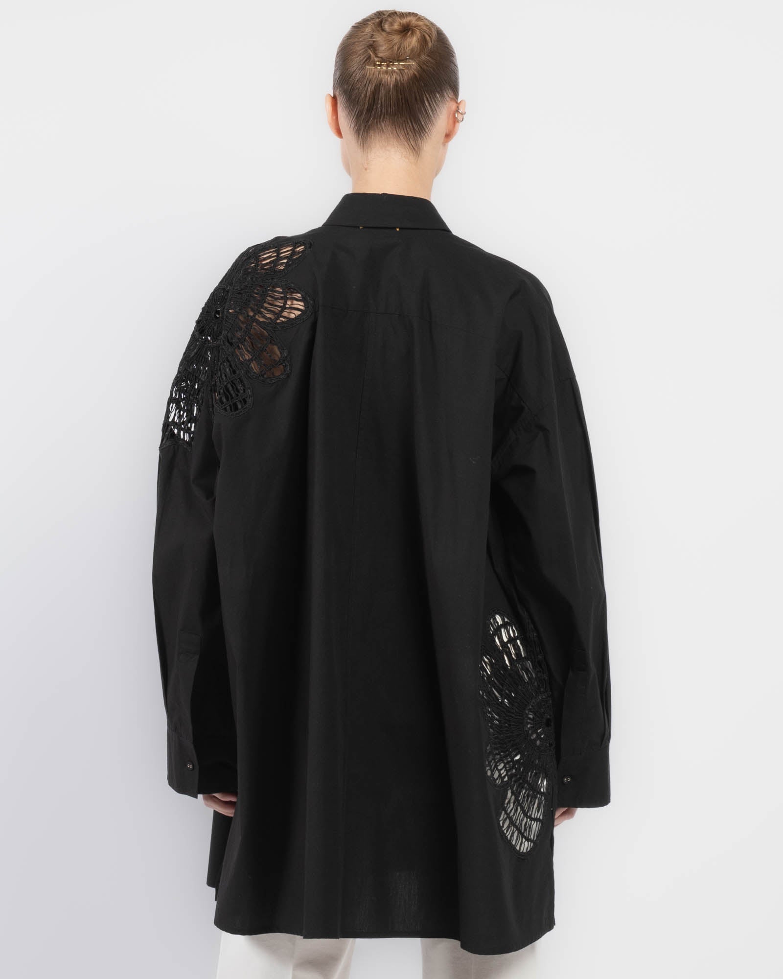Chemise en popeline à fleurs