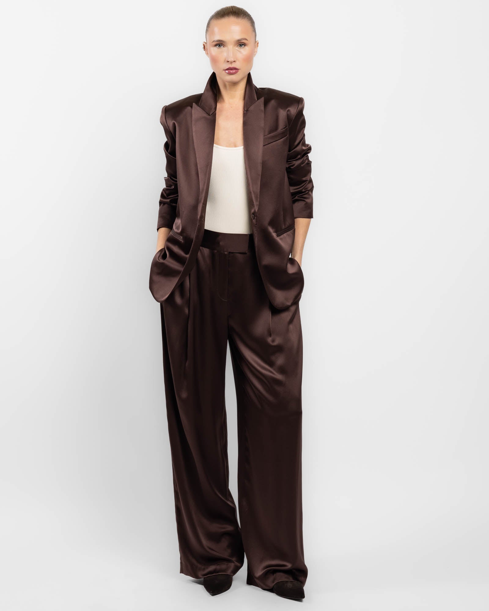 Oversized Silk Blazer