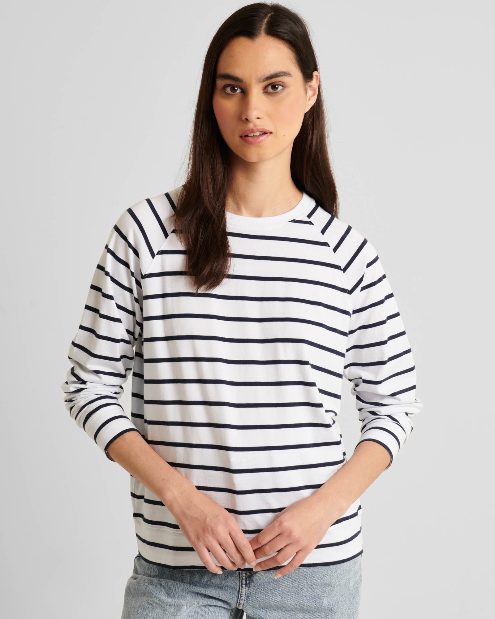 Sweat-shirt à rayures surdimensionné