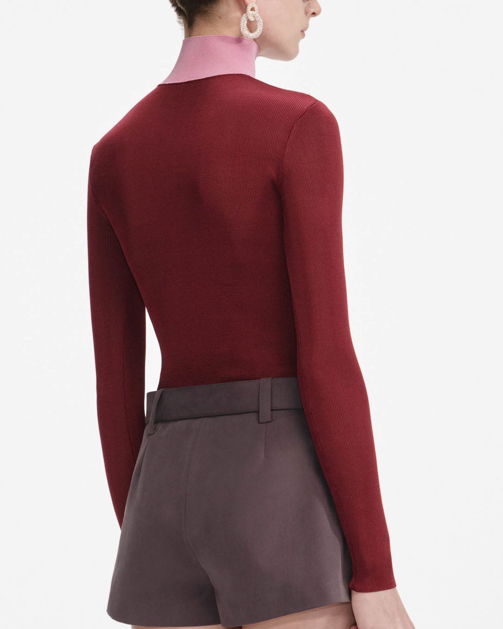 Long Sleeve Contrast Top