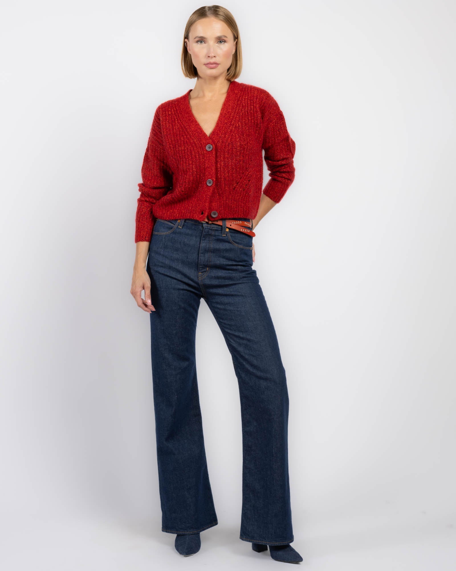 Cardigan à col en V