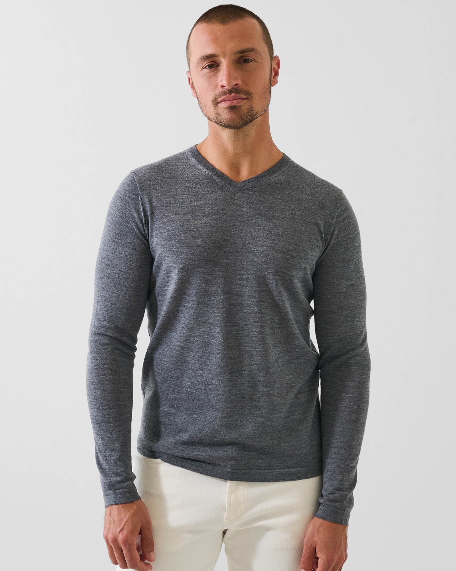 14 Gauge Merino V-Neck