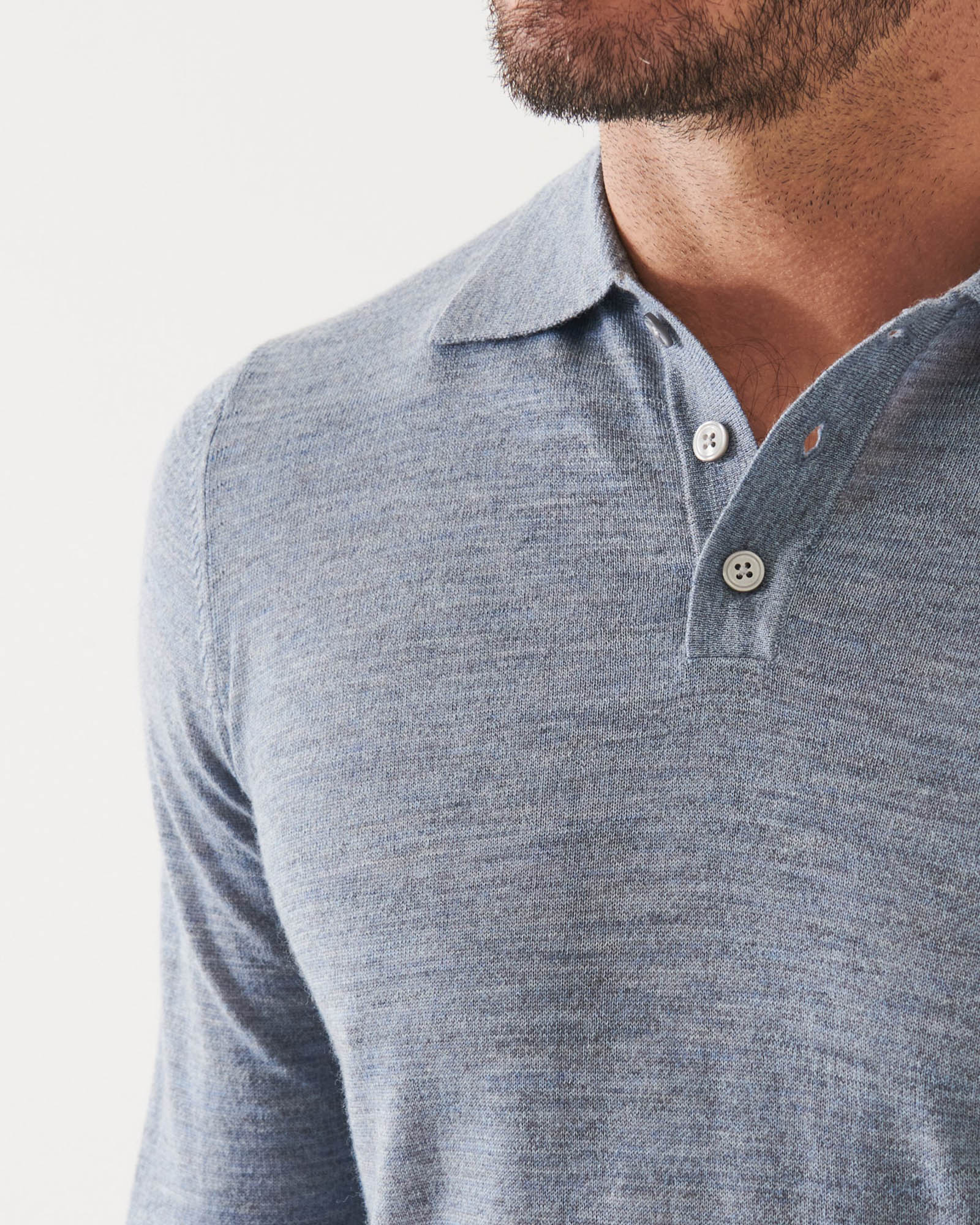 Pull polo à 3 boutons