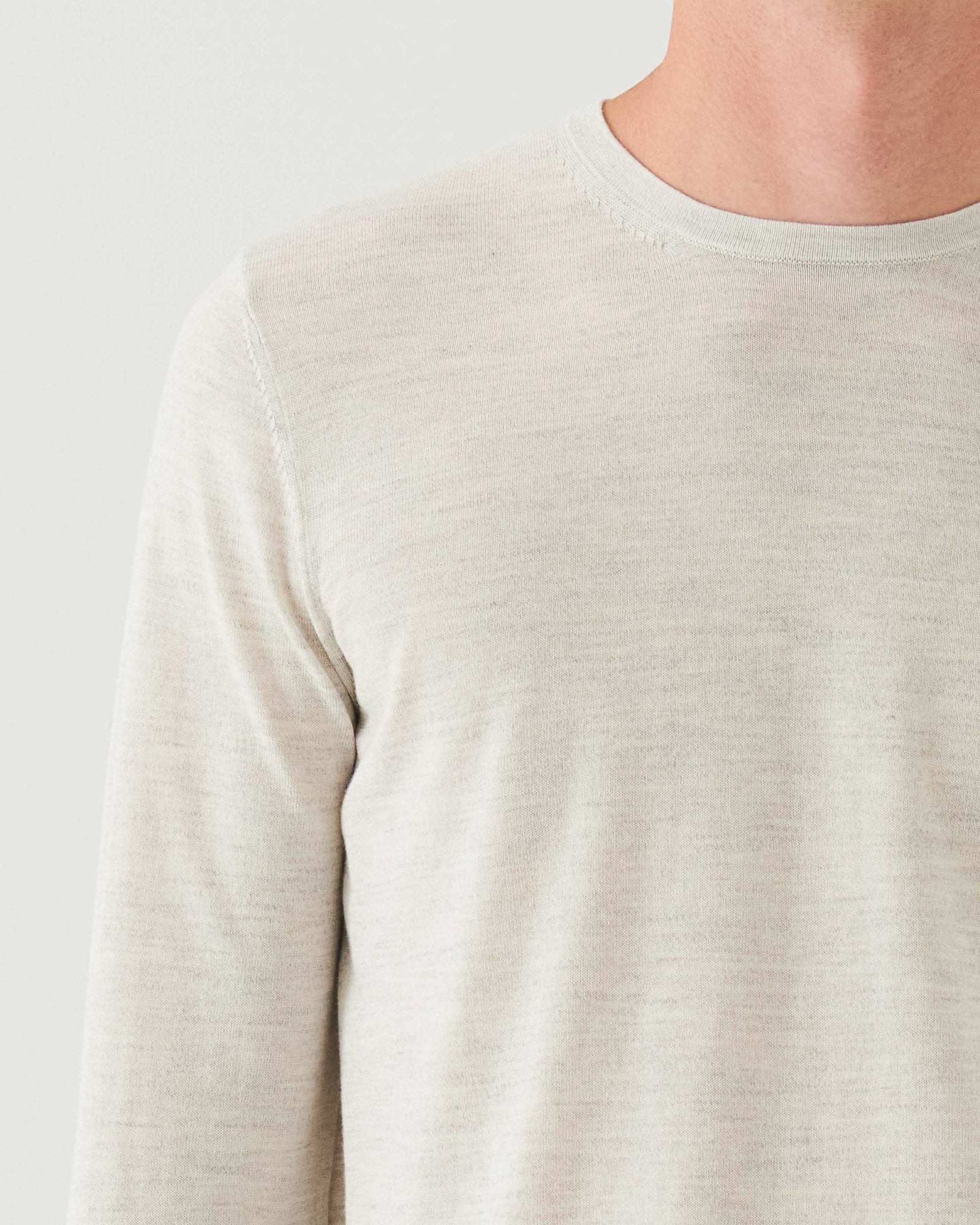 Pull ras du cou en coton cupro