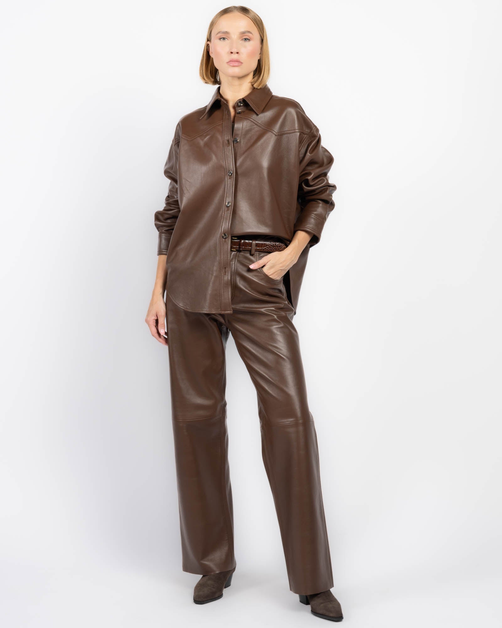 Belty Leather Jacket