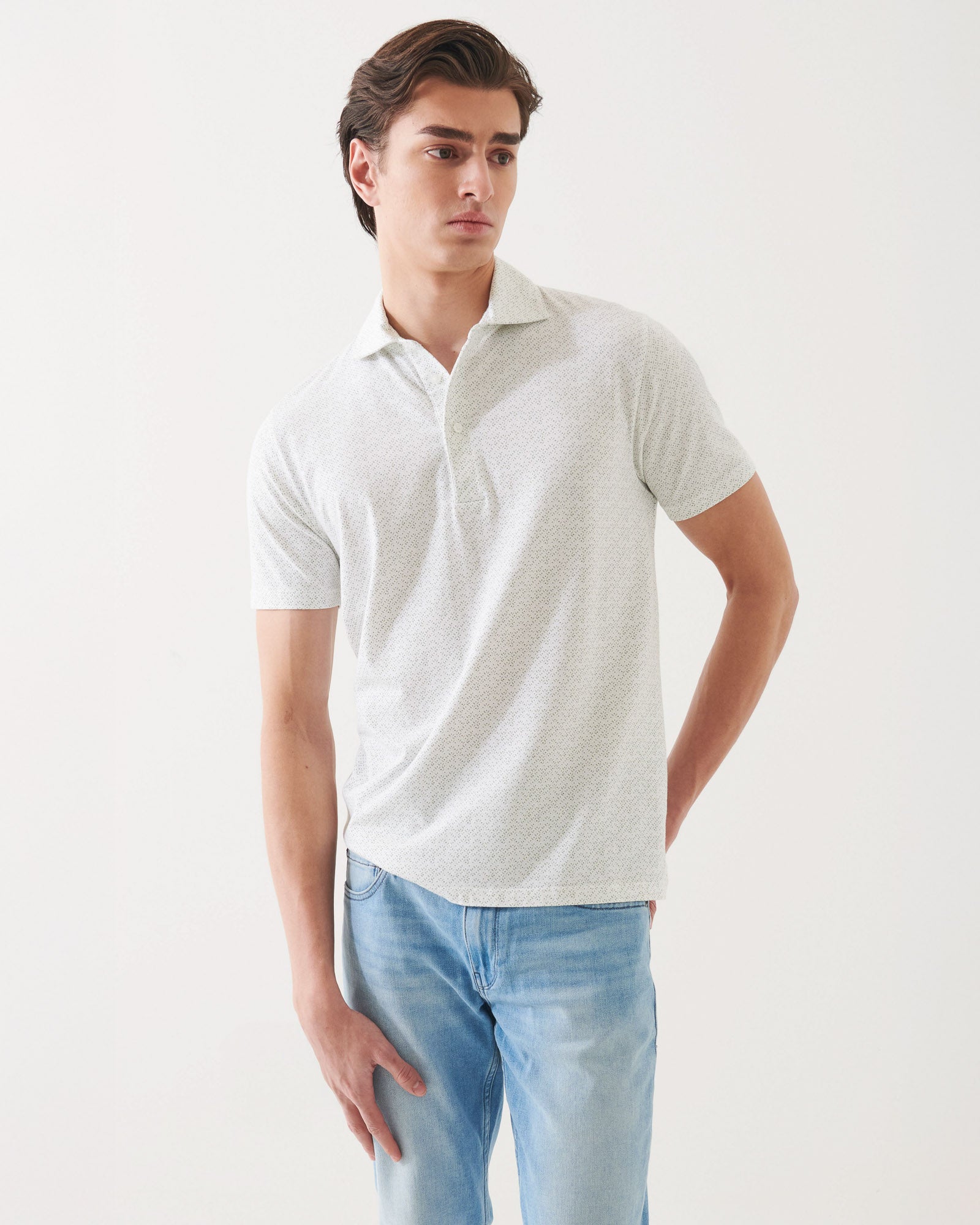 Stretch Printed Polo