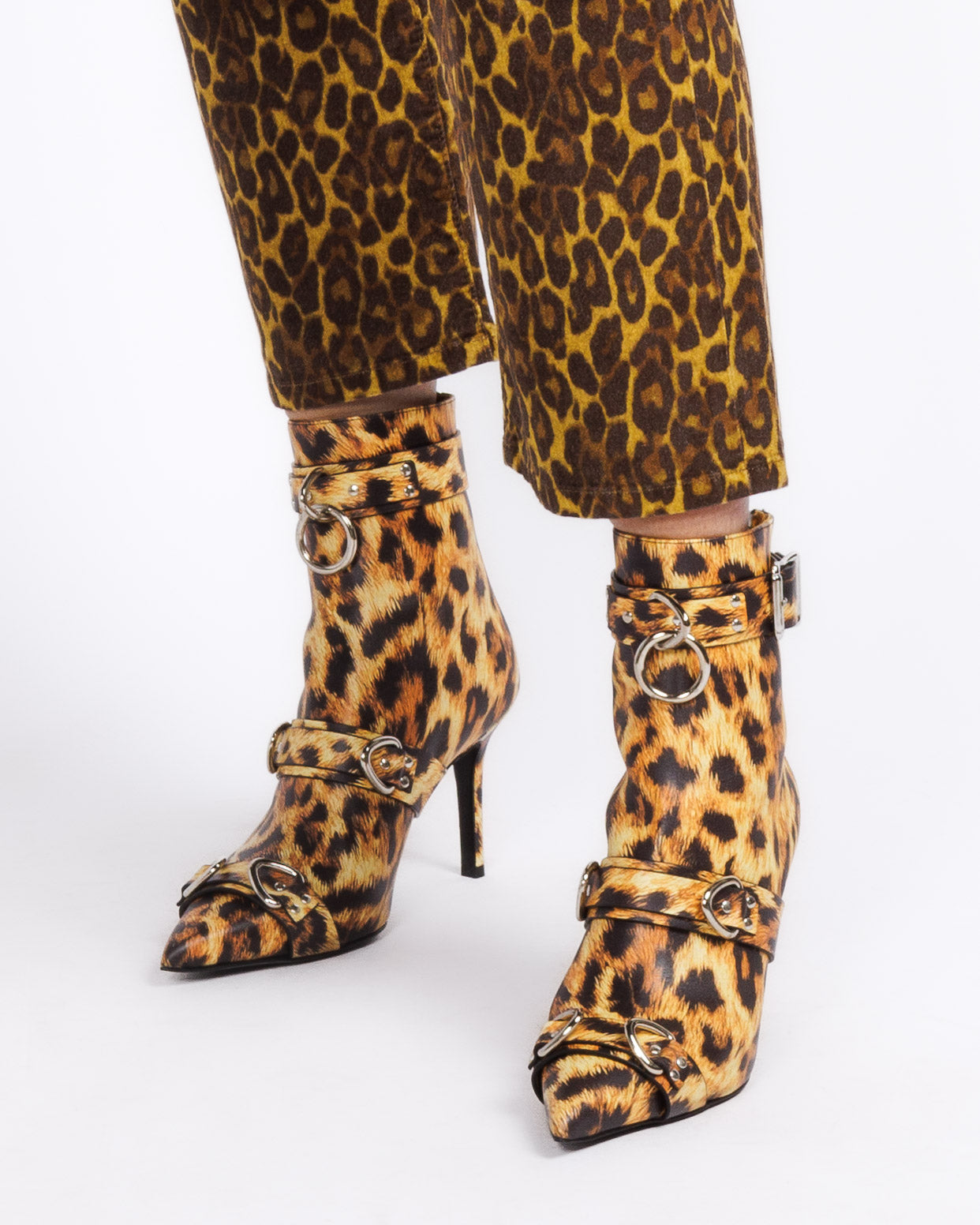 Strapped Heeled Boot