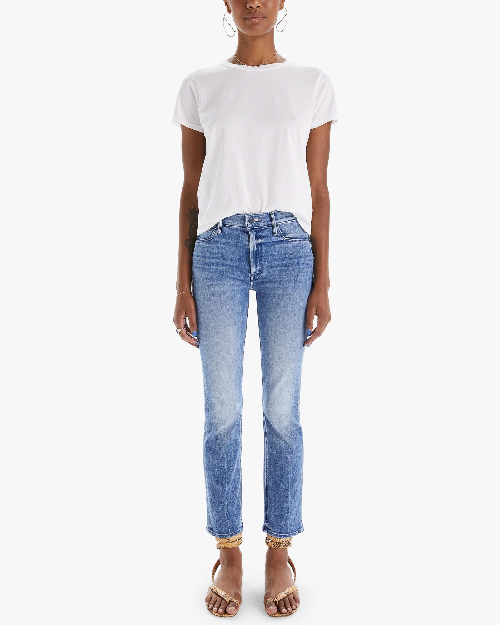 MOTHER DENIM - Mid Rise Dazzler Ankle Jeans | Luxury Designer Fashion | tntfashion.ca