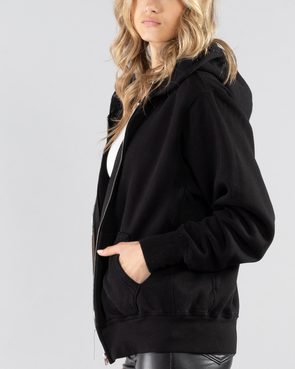 Crop Zip Hoodie - LES TIEN | Luxury Designer Fashion | tntfashion.ca