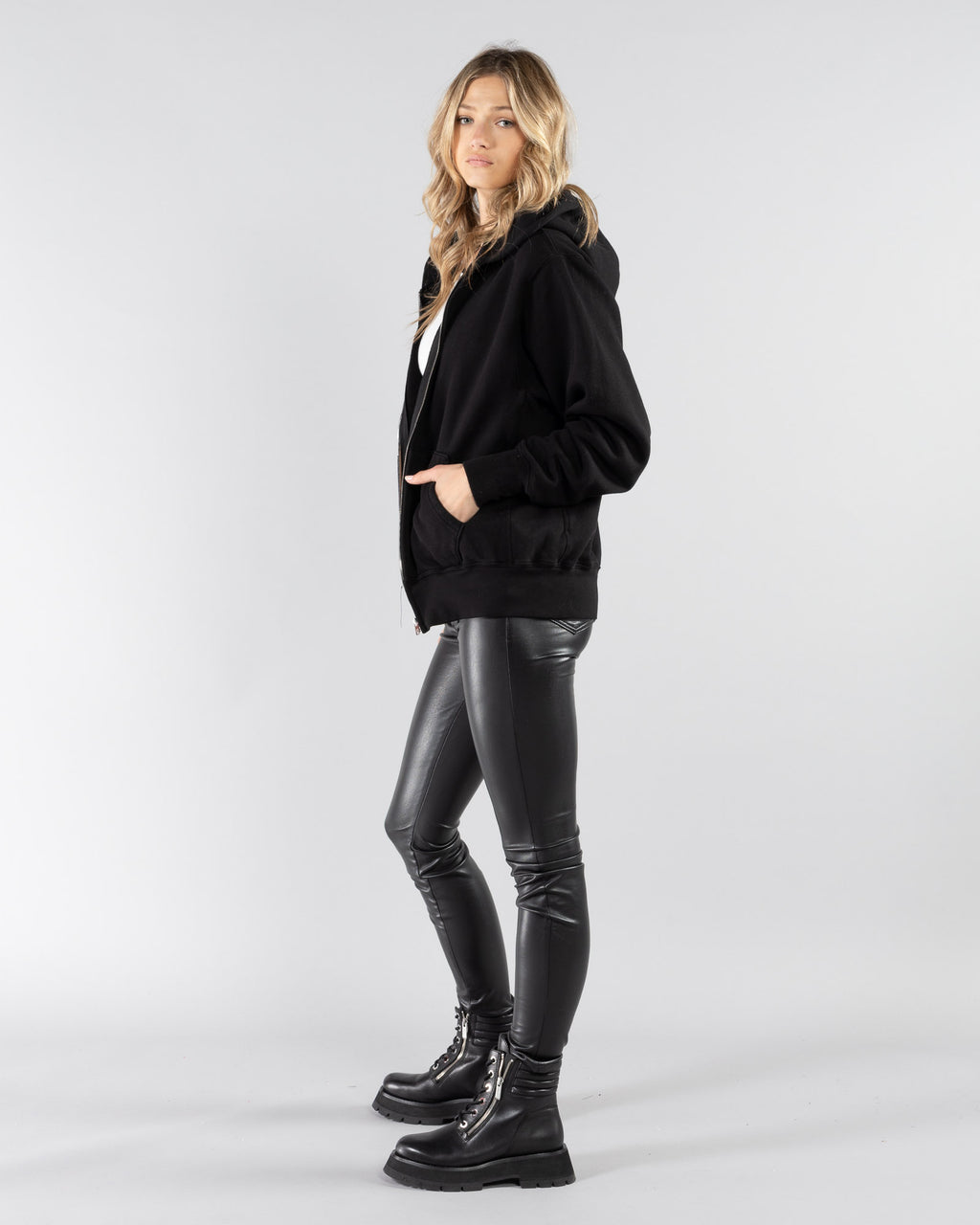 Crop Zip Hoodie - LES TIEN | Luxury Designer Fashion | tntfashion.ca