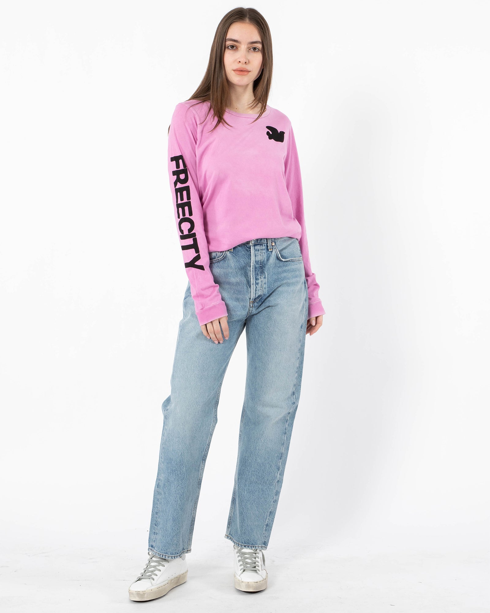 FREE CITY - Long Sleeve Super-Vintage Top | Luxury Designer Fashion | tntfashion.ca