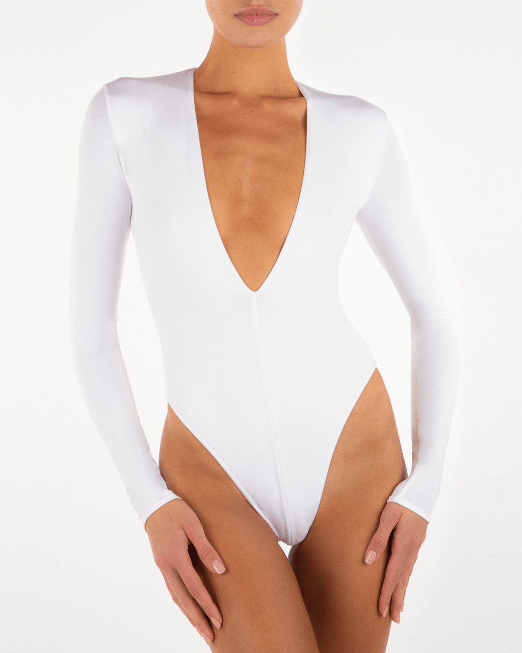 Womens Body Suit V Neck Sexy Long Sleeve Shapewear Ultralight Bodysuit :  : Clothing, Shoes & Accessories