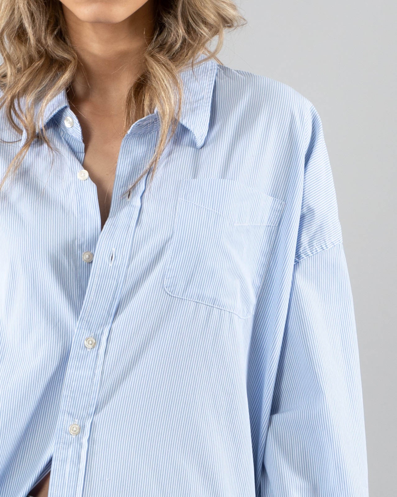 R13 - Drop Neck Oxford Shirt | Luxury Designer Fashion | tntfashion.ca