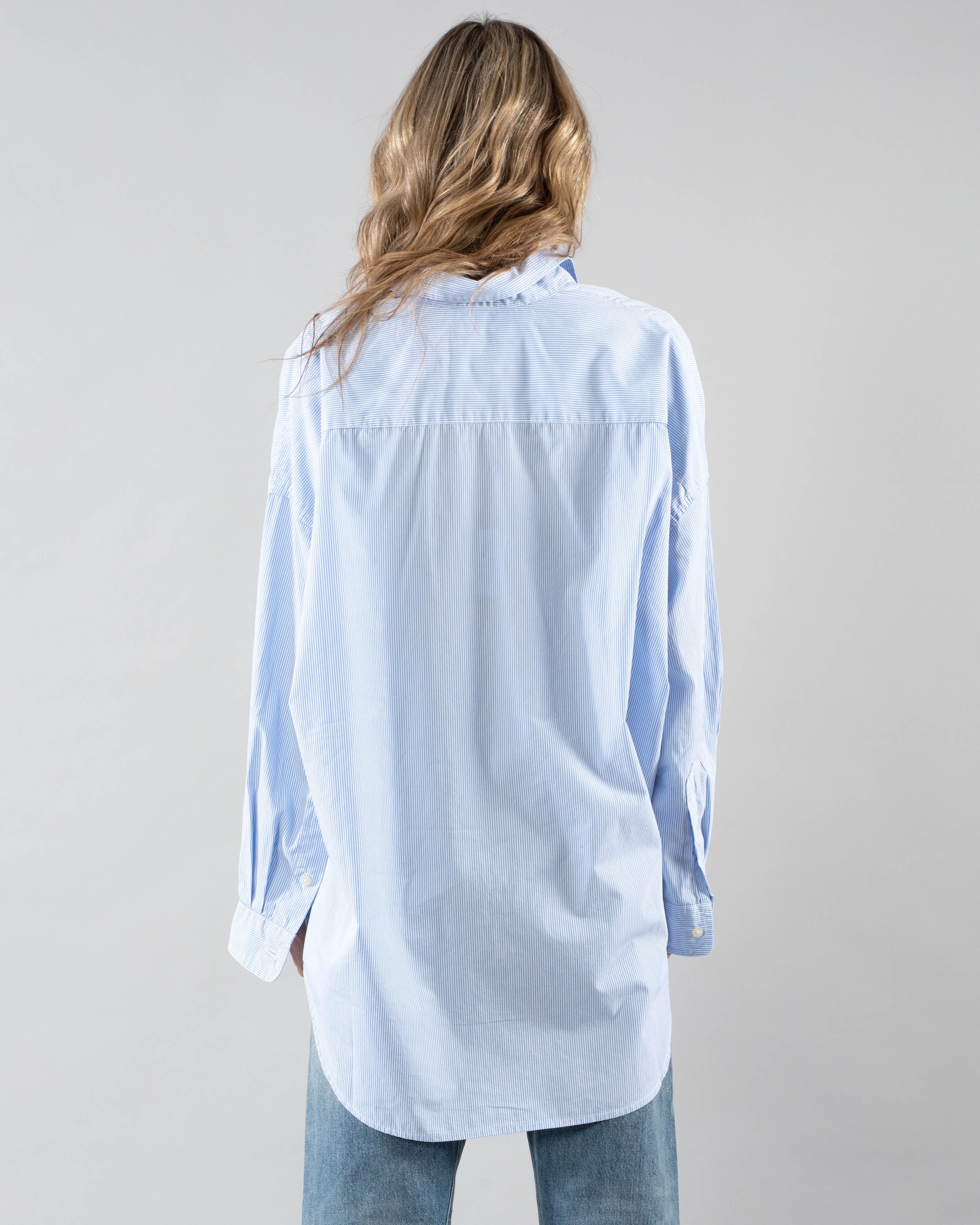 R13 - Drop Neck Oxford Shirt | Luxury Designer Fashion | tntfashion.ca