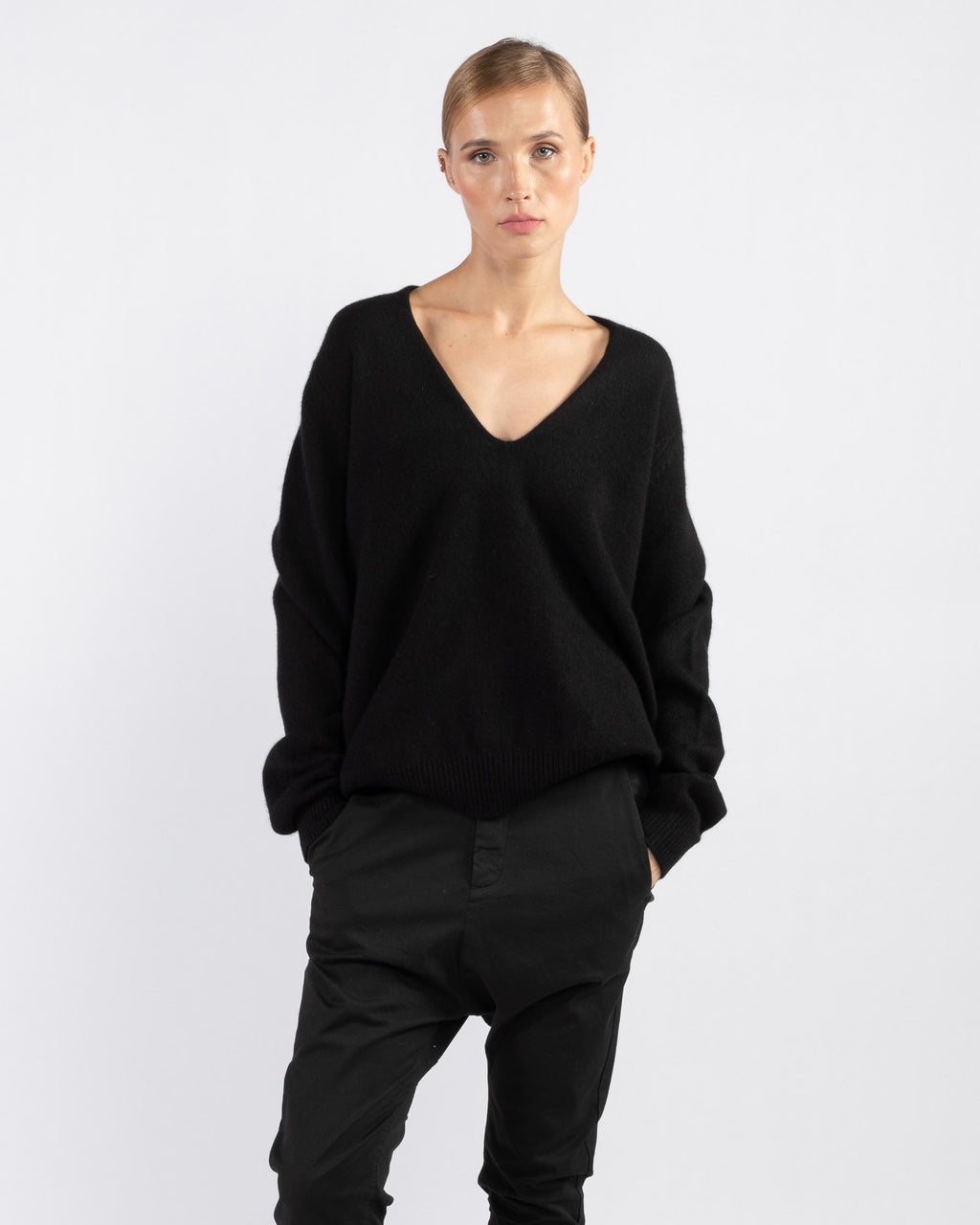 Collar V-Neck Sweater - FRENCKENBERGER, Luxury Designer Fashion