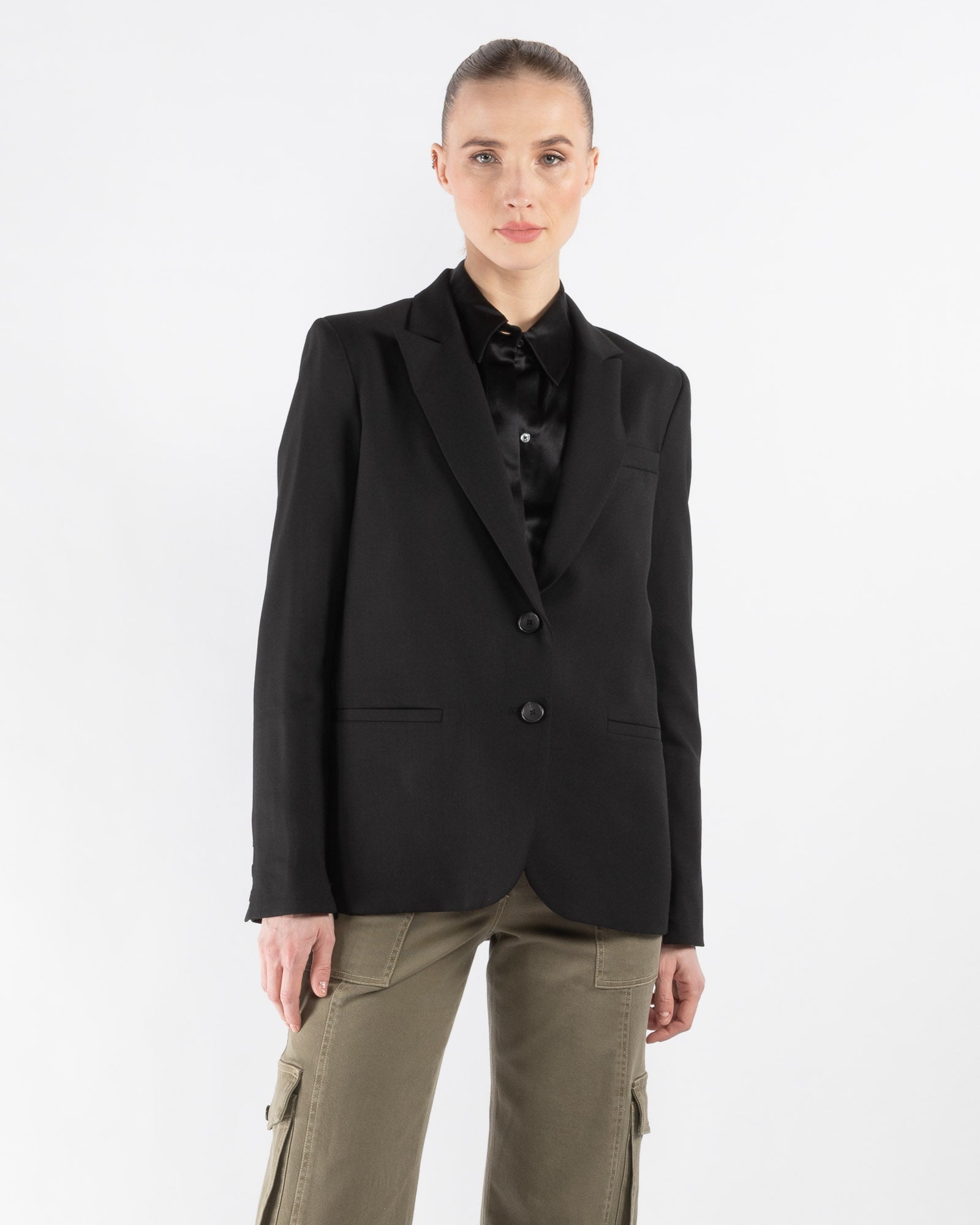 Boyfriend Blazer With Zipper