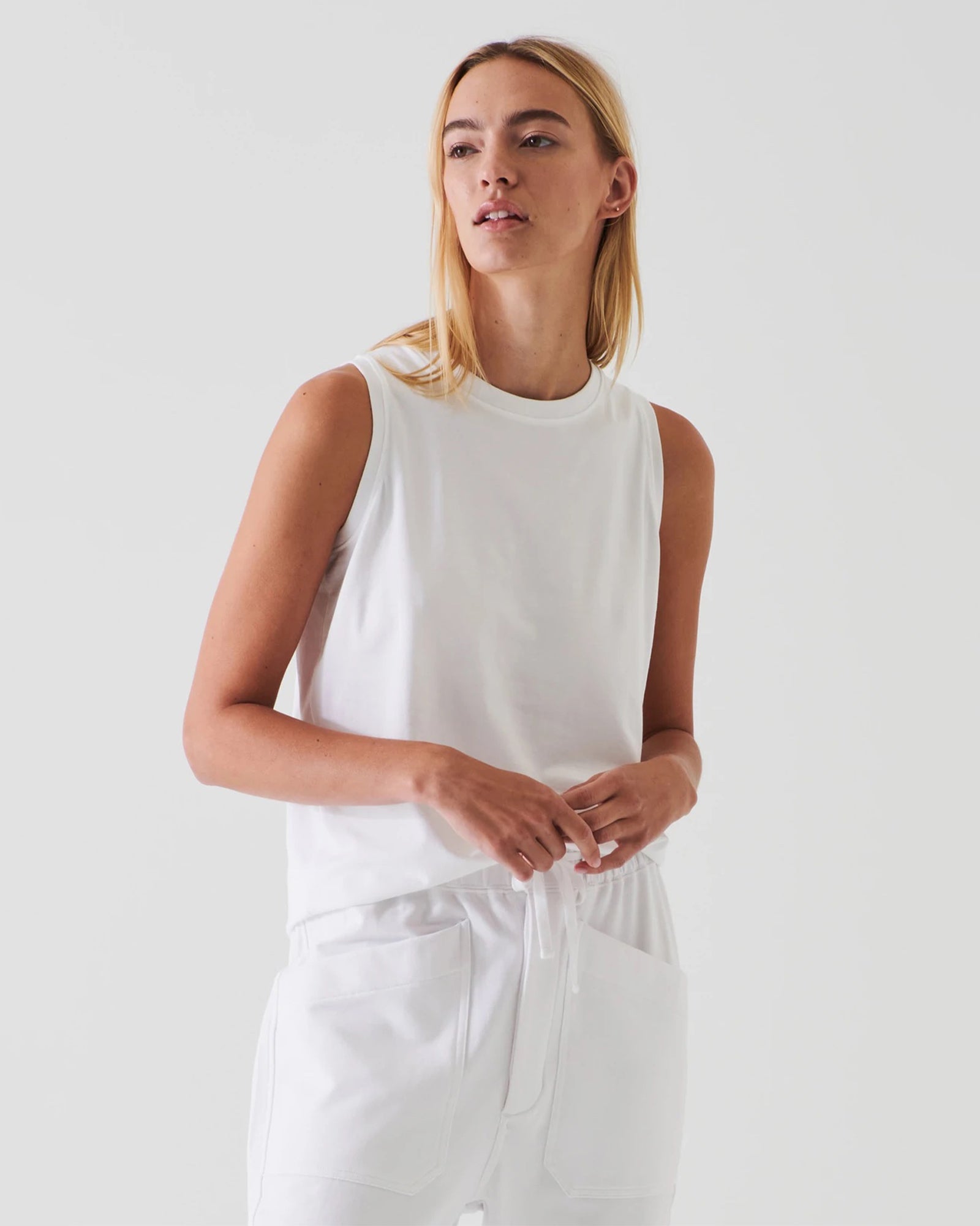 PATRICK ASSARAF - Boyfriend Crew Tank Top | Luxury Designer Fashion | tntfashion.ca