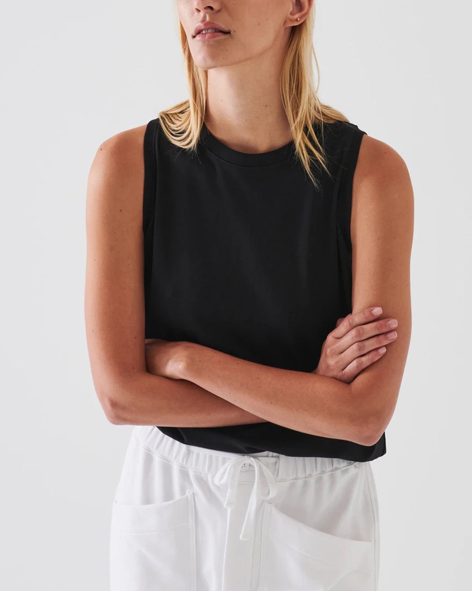 PATRICK ASSARAF - Boyfriend Crew Tank Top | Luxury Designer Fashion | tntfashion.ca