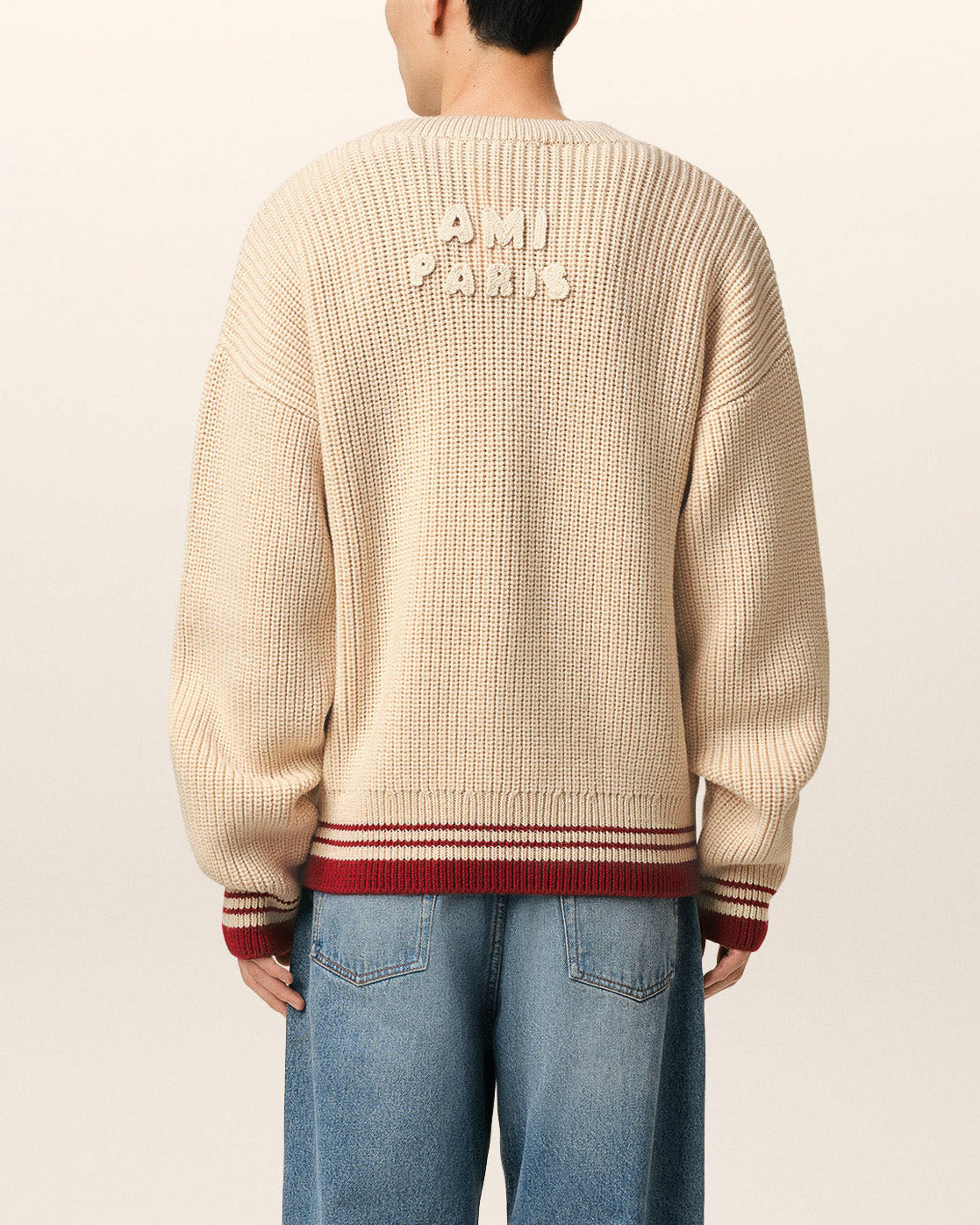 AMI ALEXANDRE MATTIUSSI Ribbed V-Neck Sweater