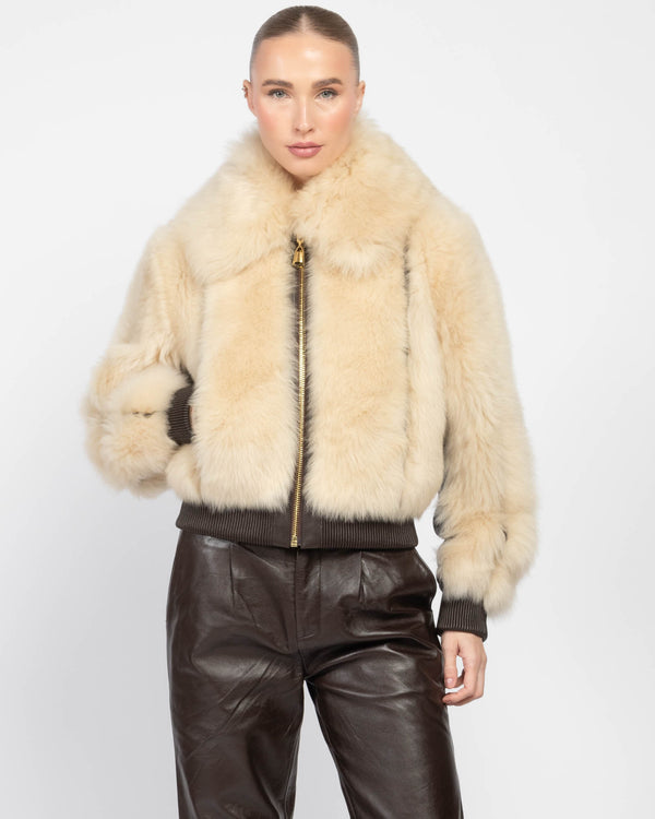 Illustration Shearling Jacket