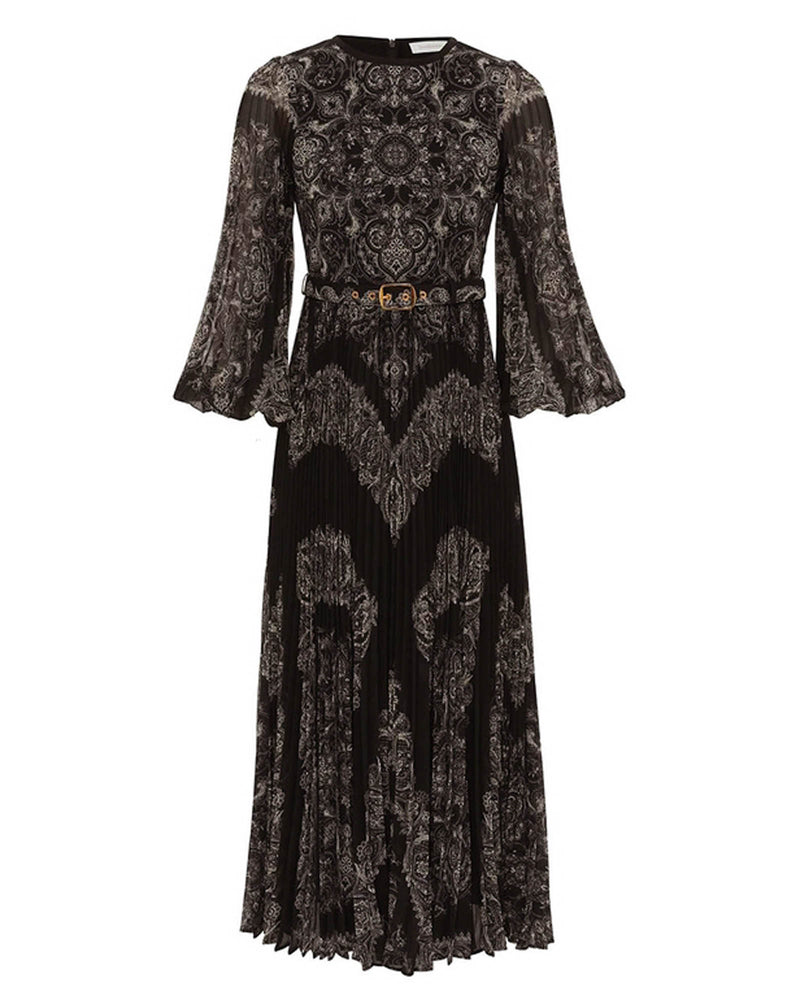 Sunray Long Sleeve Midi Dress