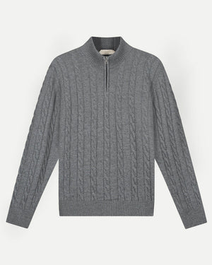 Zip Cable Sweater