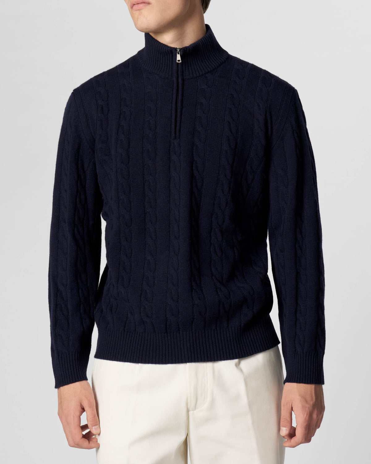 Zipper Cable Sweater