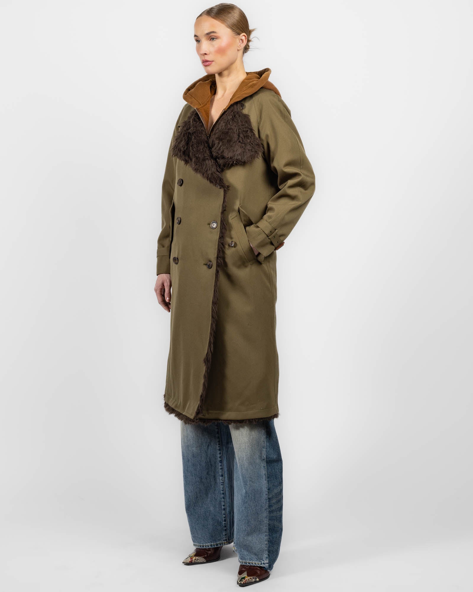 R13 Reversible Trench Coat Liner