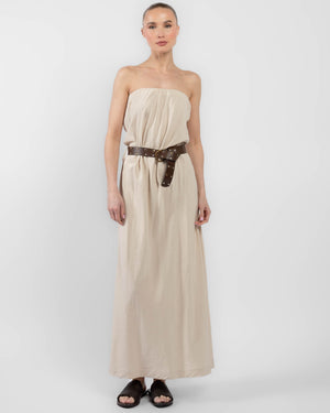 Belt Strapless Dress