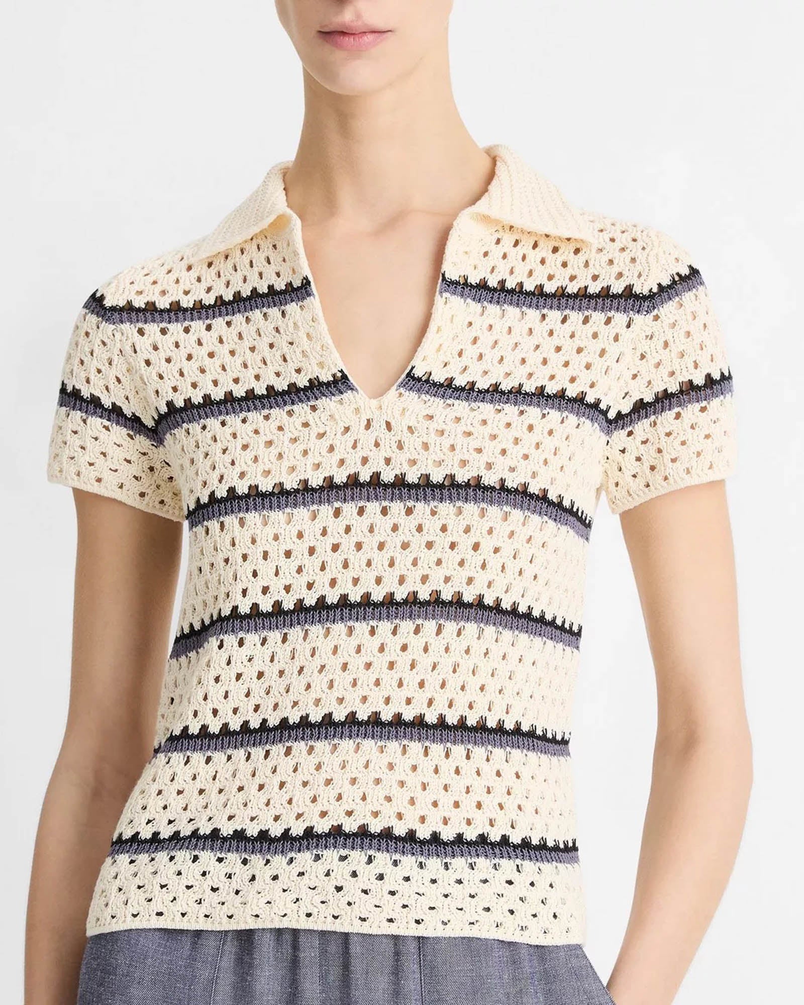 Macrame Stripe Henley