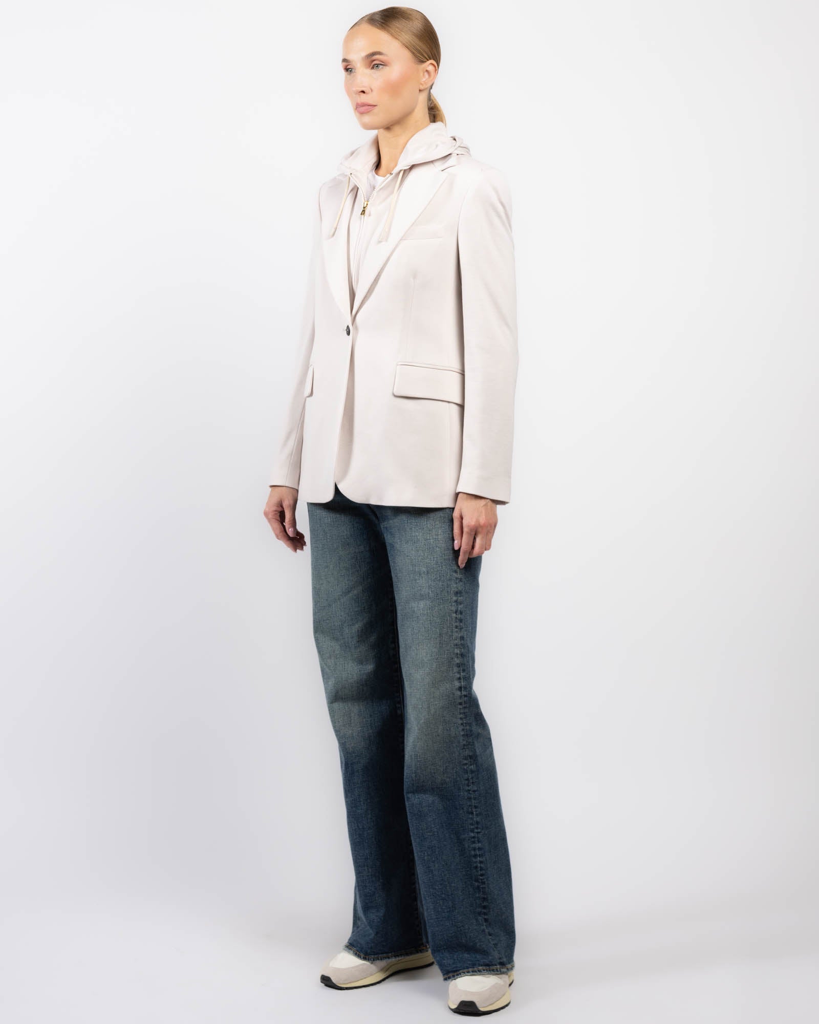 Blazer With Hooded Bib