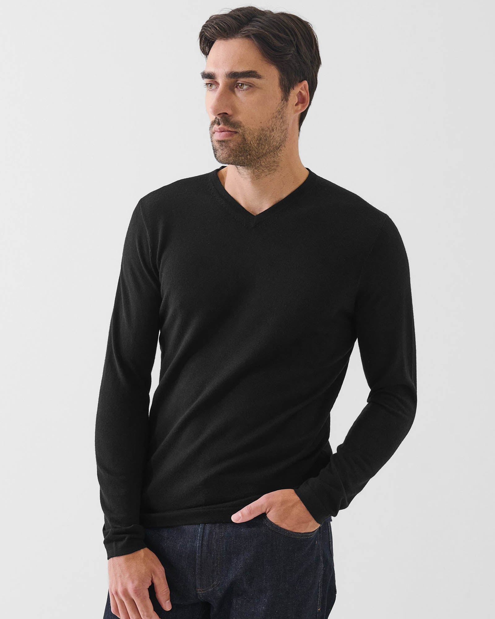 14 Gauge Merino V-Neck