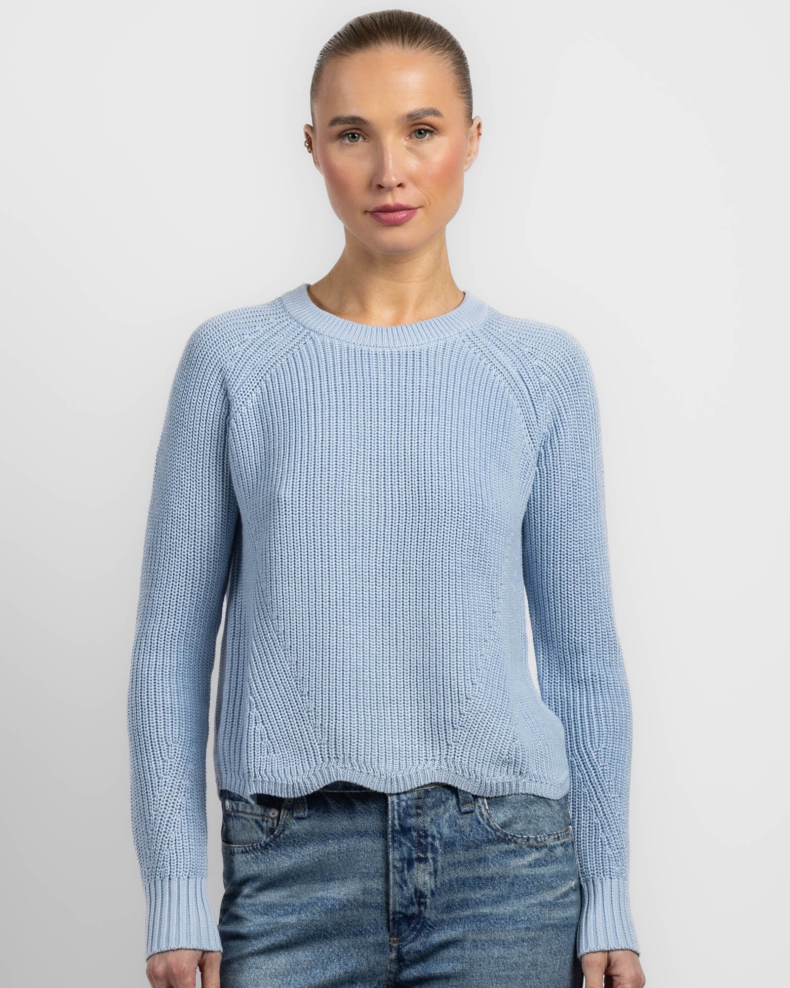 Scallop Edge Shaker Sweater