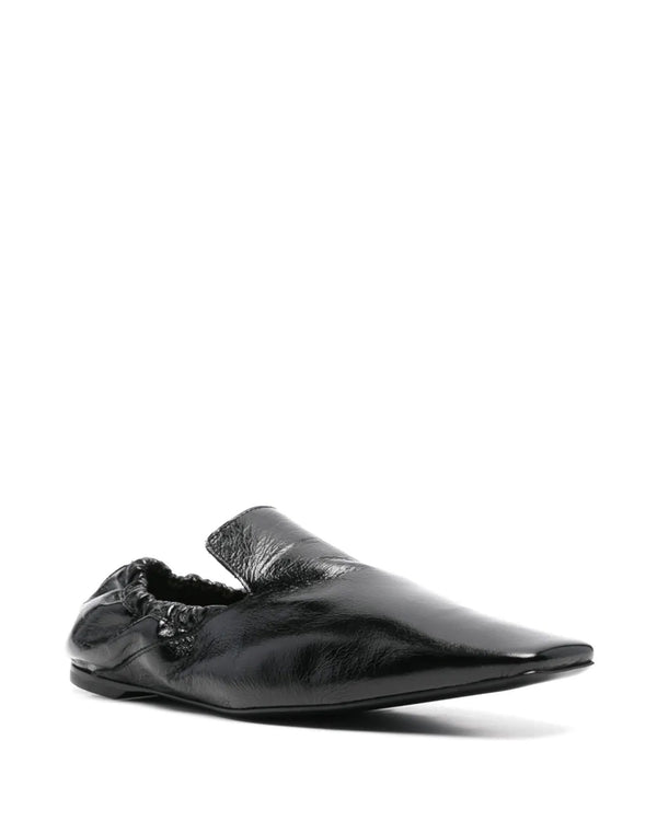 Elastic Leather Loafers