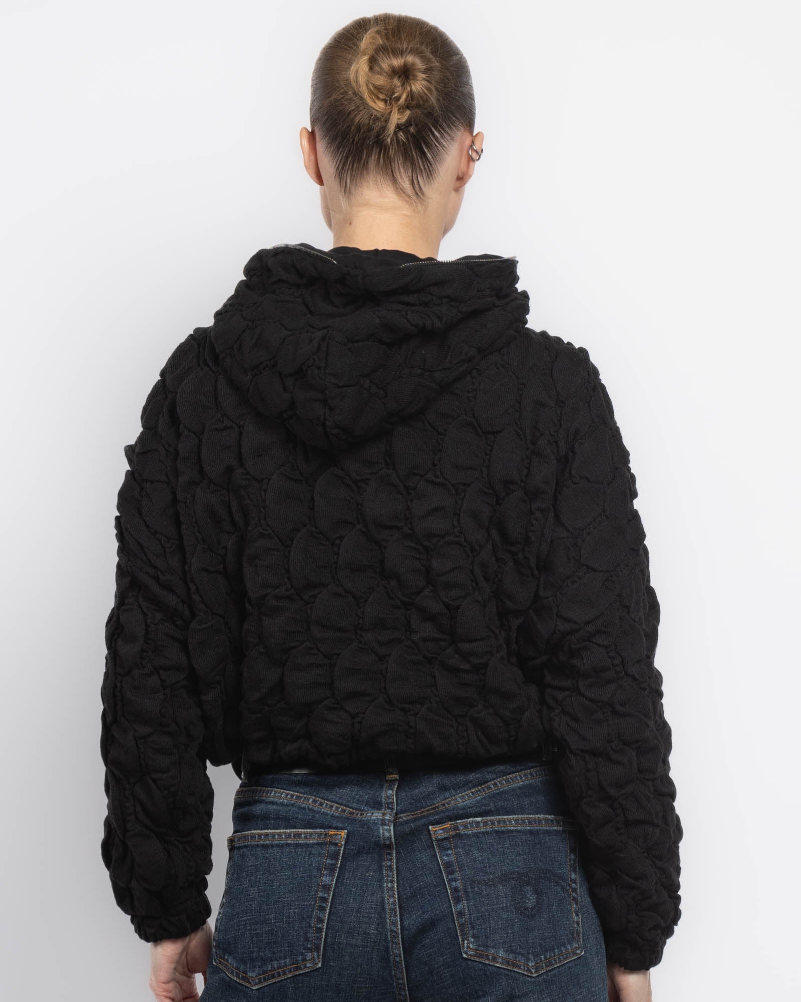 Crop Hooded Bomber Jacket