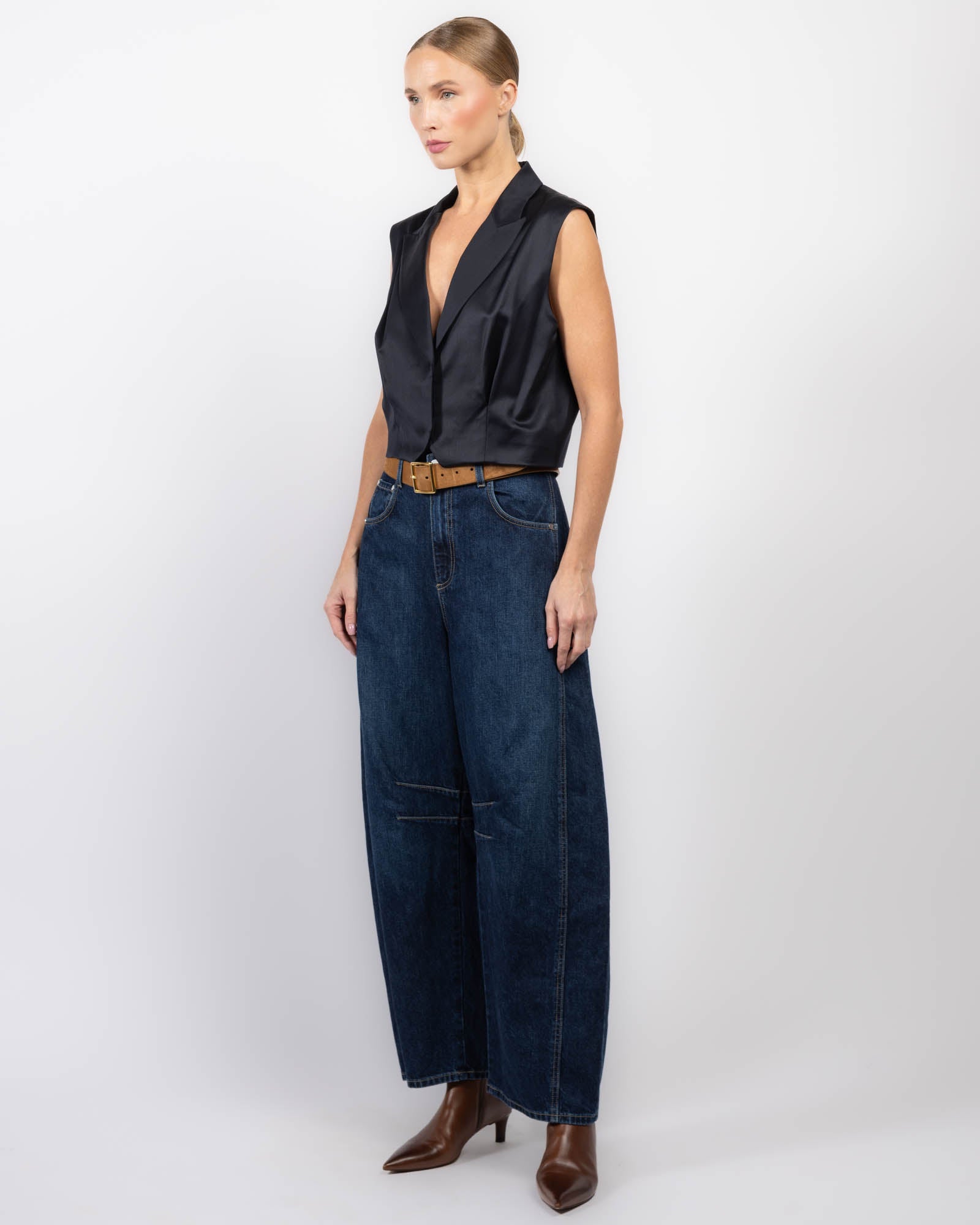 Cropped Tailored Vest