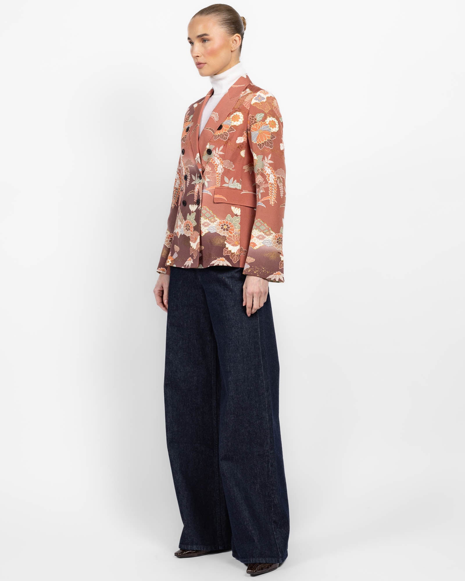 Double-Breasted Kimono Jacket
