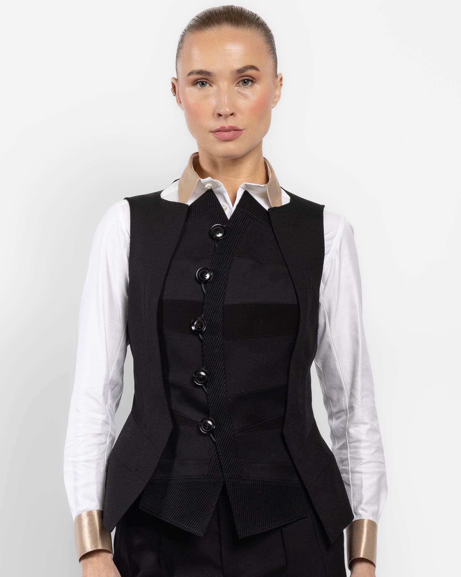 Gilet à coupe horizontale