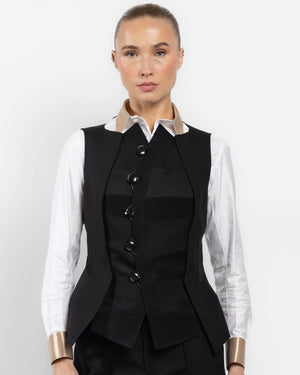 Gilet à coupe horizontale