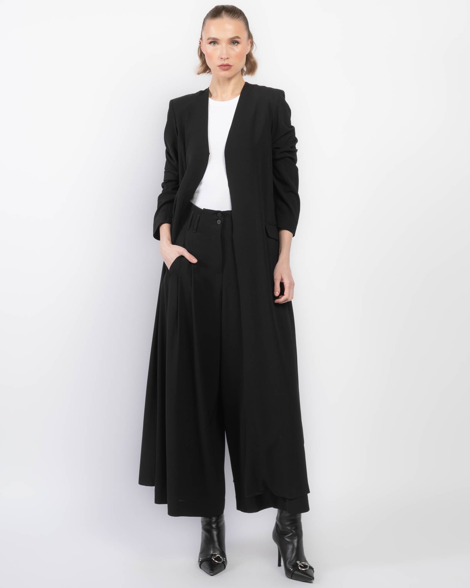 Manteau long en laine